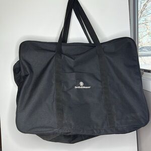 Smith & Wesson XL Black Canvas Double Handle Double Zipper Travel Duffel Bag